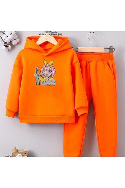 BENROMA Unisex Kids Tracksuit Set - Fun Cute Printed, Oversize Fit
