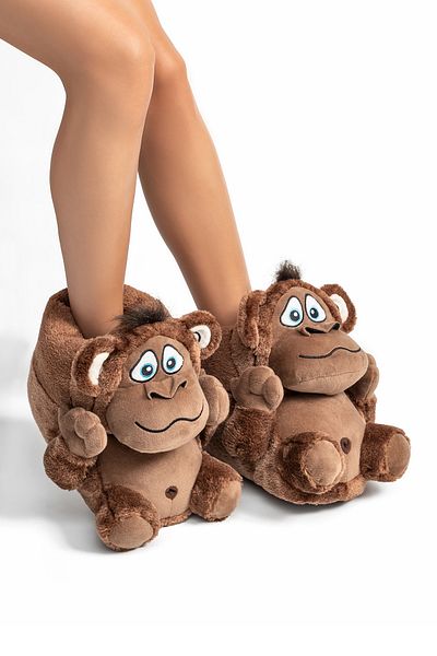 Twigy Παντόφλες Unisex Monkey - Animal Brown 36/43