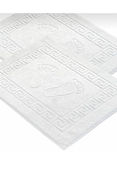 neşe home collection Λευκό χαλάκι μπάνιου με ίχνος 50x70