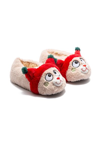 Twigy Beige Women's Slippers - Animal, Size 36/41