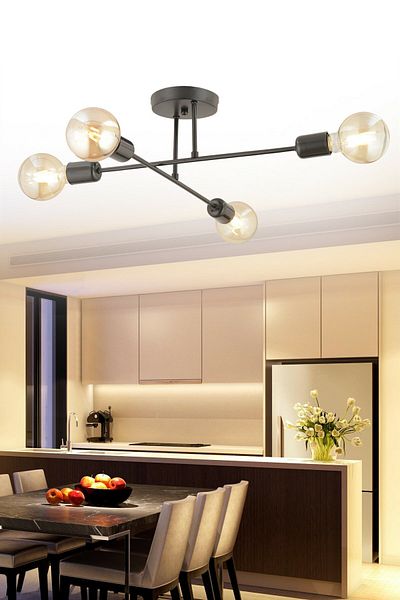 Lambadar Quadruple Acrobat Tower Model Plafonier Ceiling Mounted Octopus Chandelier