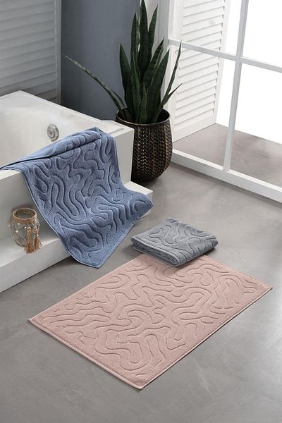 neşe home collection Joy 50x75 εκ. Γκρι Πετσέτα ποδιών