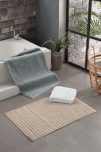 neşe home collection Πετσέτα ποδιών Grey Wave 50x75 cm