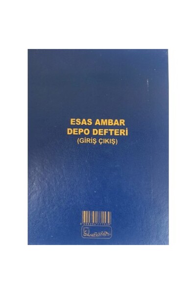 Kocaoluk Esas Ambar Depo Defteri (giriş-çıkış)