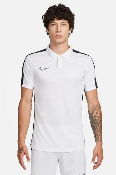 Nike Dri-Fit Academy 23 Polo SS DR1346-100 Λευκό ανδρικό μπλουζάκι πόλο με λαιμόκοψη