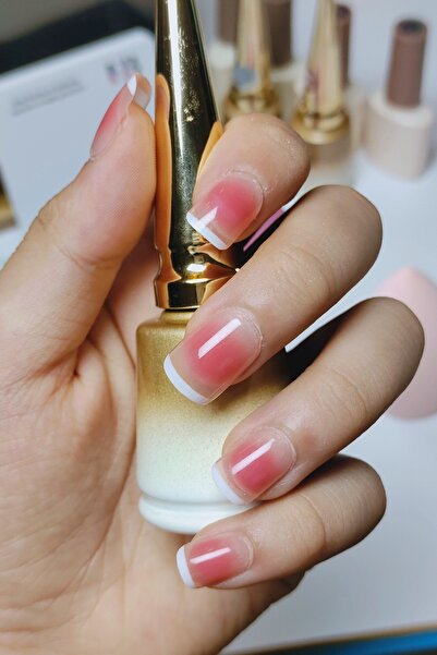 Easy Beauty 24 Adet Küt French Takma Tırnak Kısa Takma Tırnak Seti Yapıştırıc...