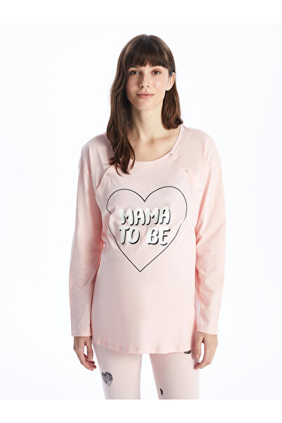 LC Waikiki Nyakú, nyomott hosszú ujjú kismama pizsama szett