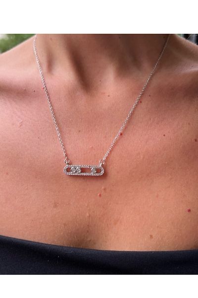 gaila design Steel Zircon Stone Silver Color Brand Model Necklace