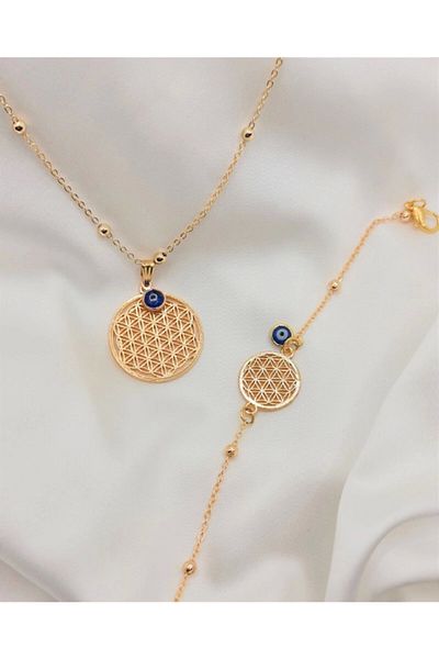 Fiore Flower of Life Necklace Bracelet Set