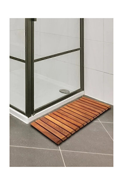 Reyo Ξύλινο χαλάκι μπάνιου με κορδόνι, Χαλάκι μπαλκονιού κήπου 40x50cm