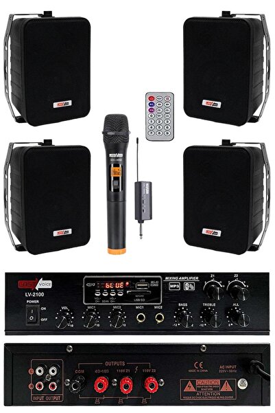 Lastvoice Black Large Plus Paket-3 Hoparlör Ve Anfi Anons Ses Sistemi Seti