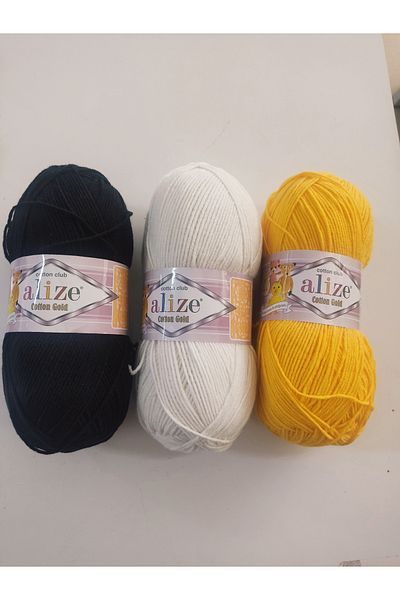 Alize Βαμβακερό χρυσό πλεκτό νήμα, amigurumi και νήμα διάτρησης (62-60 VE 216 NO -100 GRAMS)