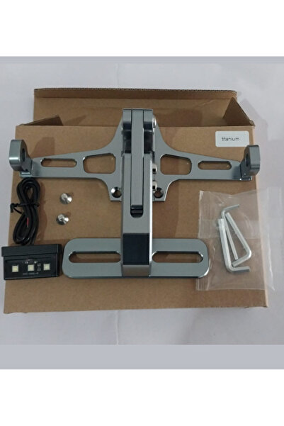 monero motosiklet Katlanır Plakalık Led Işıklı Cnc Plaka Demiri Sinyal Bağlan...