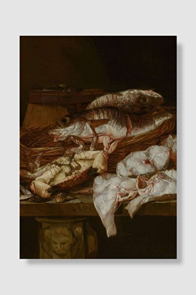 kubdekor Still Life with Seafood.jp Popart Poster Dekoratif Modern Sanatsal D...