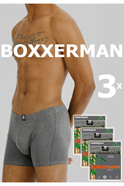 BOXXERMAN Tatkan - 3'lü - Erkek Bambu Sport Boxershort