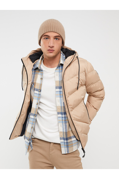 LC Waikiki Ανδρικό πουπουλένιο παλτό με κουκούλα Standard Fit