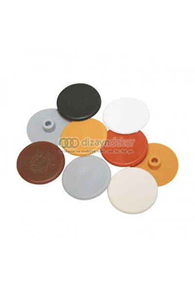 DİZAYNAKS Minifix Kapak 15 Mm. Tıpası Beyaz-siyah-gri-çam-kahverengi 100 Adet