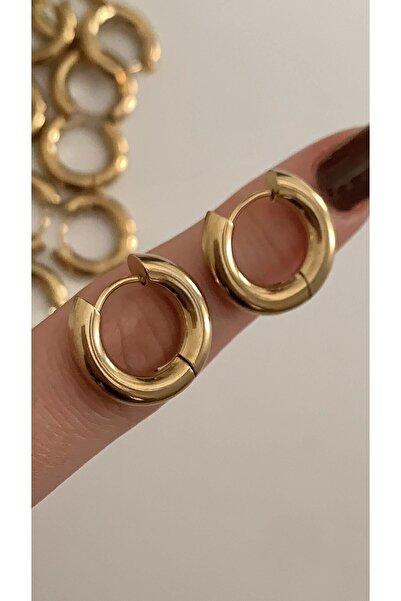 Opia JEWELRY - Basic Bold Mini Çelik Halka Küpe (1,7CM)