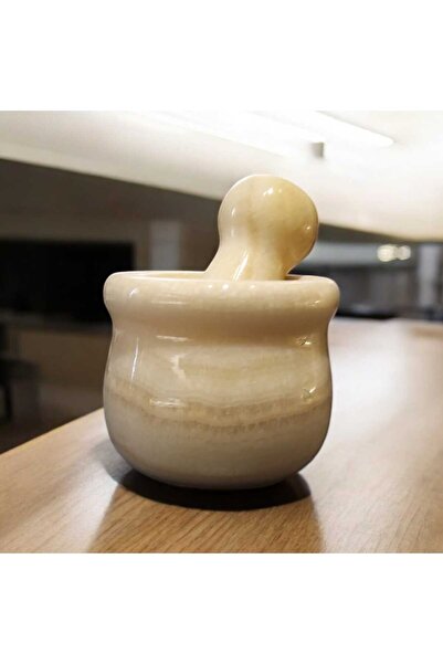 Concept ONYX by CEHRELI Doğal Taş Onyx Mermer El Yapımı Mermer Havan Seti (ihracat Kalite)