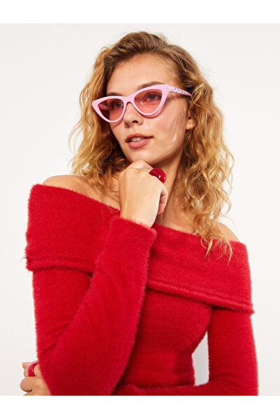 LC Waikiki Damen-Strickpullover – U-Boot-Ausschnitt, solide lange Ärmel