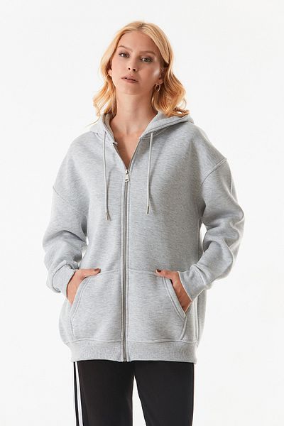 Fulla Moda Φούτερ με κουκούλα Basic με φερμουάρ