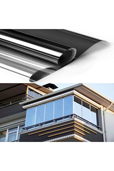 NewVario Isı Yalıtımlı Aynalı Siyah Cam Filmi 75 CM X 6 METRE