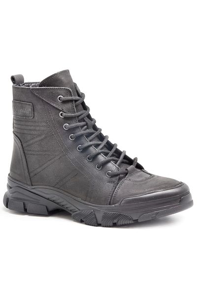 Voyager 6021 Black Men's Nubuck Leather Boots