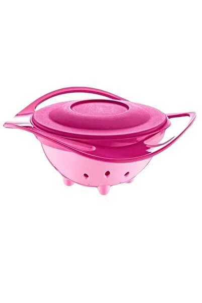 Kitchen Dream Pembe Dökülmeyen Mama Tabağı Evrensel 360 Derece Dönen Yemek Kabı Tabak Anne Bebek Oyuncak