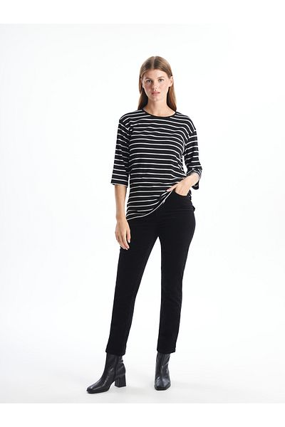 LC Waikiki Pantaloni de damă din catifea slim fit