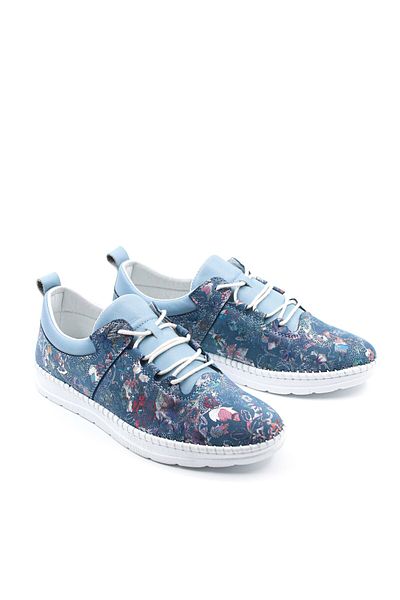 TUGERDİ Blugi Floral Piele autentică Talpă ușoară șireturi Pantofi casual damă TG 09934261515