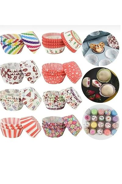 safestore 200 Pieces Muffin Cupcake Paper, Colored Paper Muffin Cake Mold