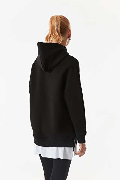 Fulla Moda Oversize Hooded Basic Sweatshirt