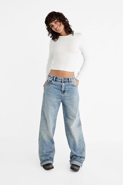 Stradivarius Long sleeve polyamide T-shirt