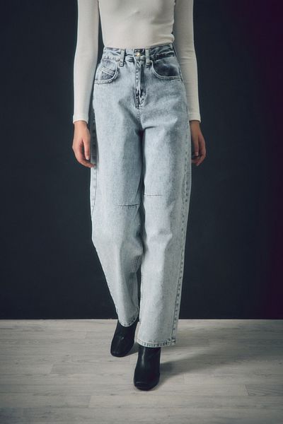 Fulla Moda Blugi slăbiți cu talie înaltă - Design cu cataramă