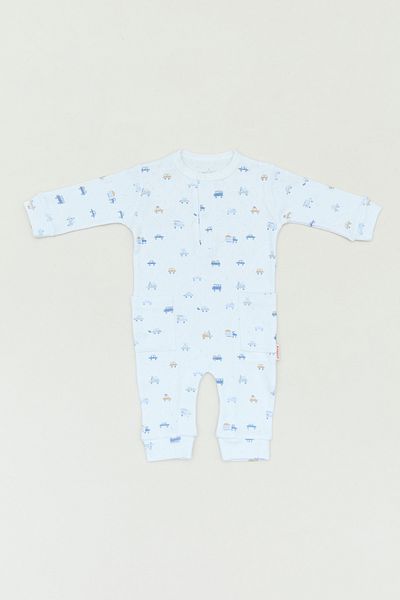 Fulla Moda Boys' Jumpsuit - Crew Neck, Printed and Pocket Detailed