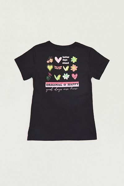 Fulla Moda Crew Neck Printed Girl's T-Shirt
