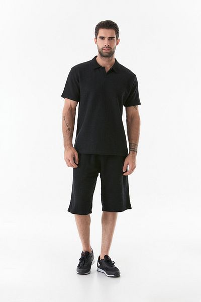 Fulla Moda Βασικό σορτς με κορδόνια στη μέση και τσέπες