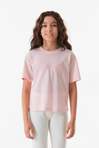 Fulla Moda Girl - Butterfly Embroidered T-Shirt