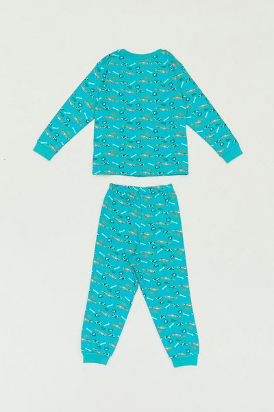Fulla Moda Boy's Pajama Set - with Car Print and Snaps