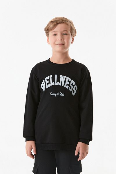 Fulla Moda Суичър с щампа на Wellnes за момче
