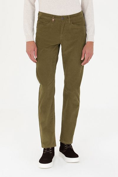 U.S. Polo Assn. Men's Khaki Canvas Trousers 50272268 -Vr027
