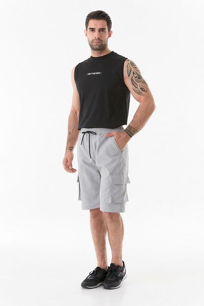 Fulla Moda Cargo Pocket and Waist Lace Up Shorts