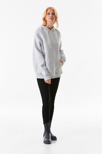 Fulla Moda Hooded Basic Kangaroo Pocket Sweatshirt