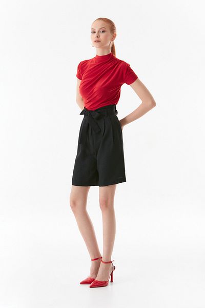 Fulla Moda Belted Pocket Waist Shorts
