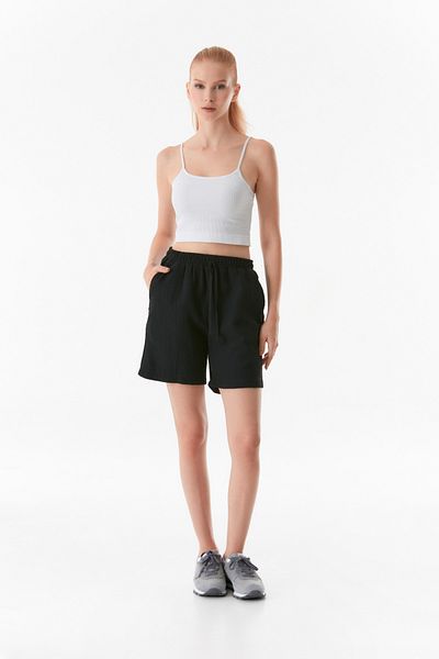 Fulla Moda Κοτλέ Crop Bustier με λουράκι από σχοινί