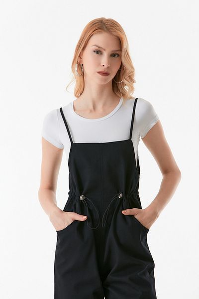 Fulla Moda Casual Jumpsuit - Rope Strap and Pocket