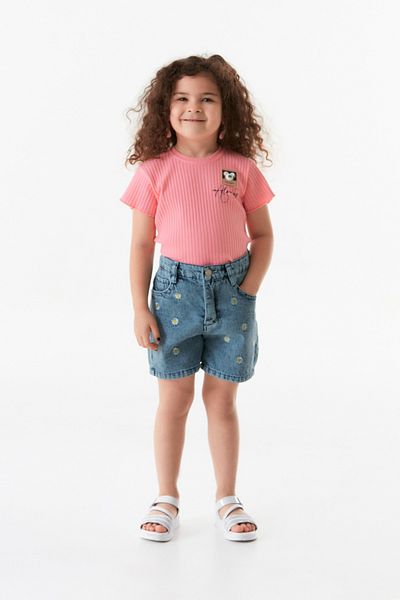 Fulla Moda Girl's Shorts - Floral Embroidered