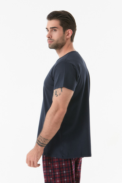 Fulla Moda Σετ πιτζάμες με καρό σχέδιο με κουμπιά