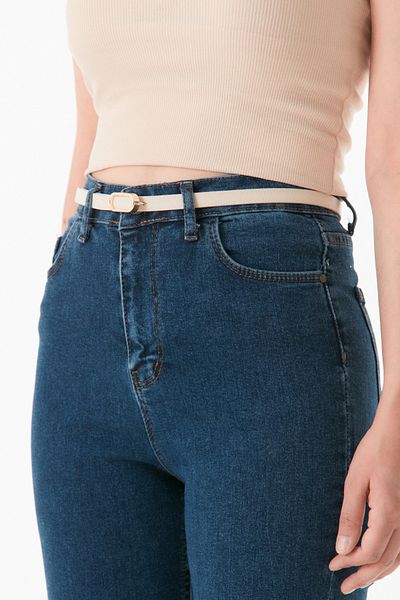 Fulla Moda Ζώνη Ellipse από συνθετικό δέρμα - Πόρπη και κομψή