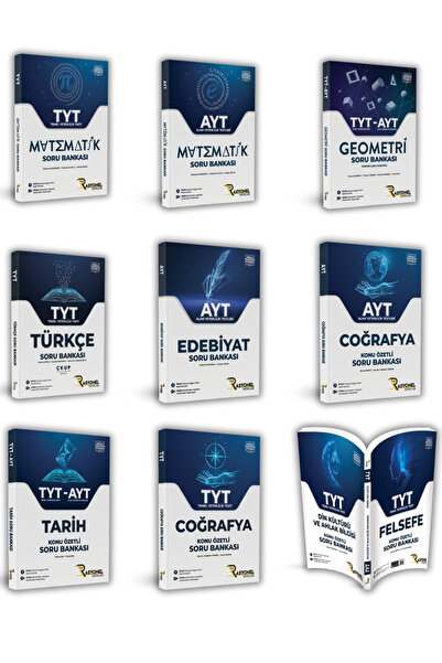 Toc RASYONEL YAYINLARI TYT-AYT EŞİT AĞIRLIK Seti (9 SORU BANKASI)